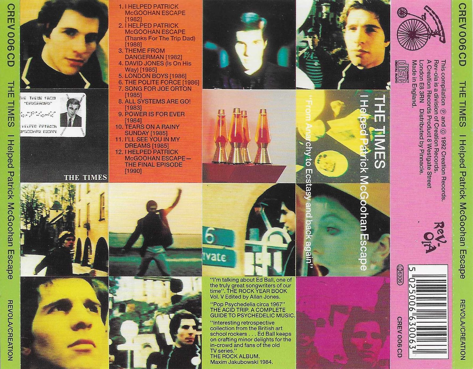 Back cover of CREV 006 CD